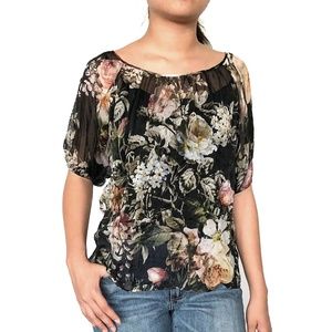 FIFTEEN-TWENTY - Floral Silk Chiffon Blouse